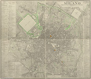 Milano, 1814 - Alberi e teatri.