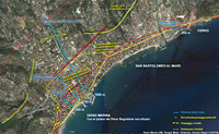 Diano Marina - Ortofoto con Piano Regolatore.