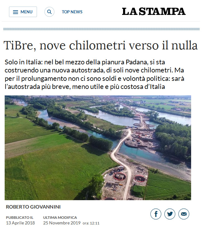 Pesi, misure e priorit - Il prolungamento della A15.