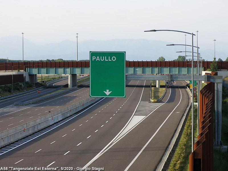 La Tangenziale Esterna di Milano - Svincolo Paullo.