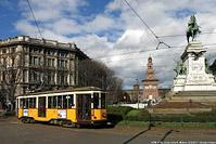 Tram a Milano - Largo Cairoli.