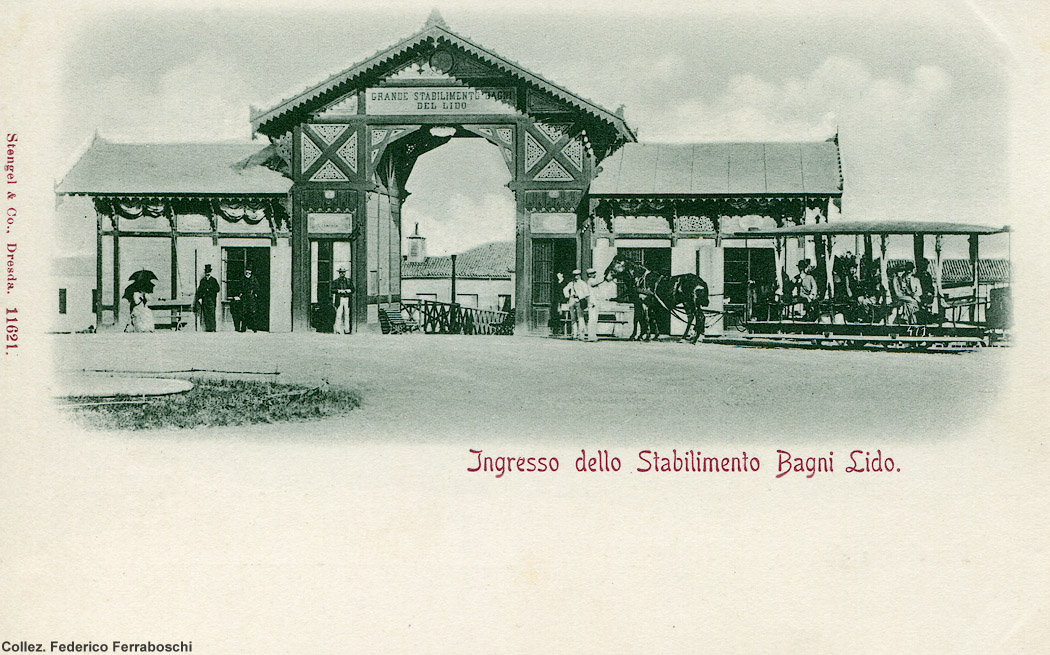 Quando i tram andavano a cavalli - Lido di Venezia.