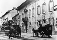 Quando i tram andavano a cavalli - Milano.