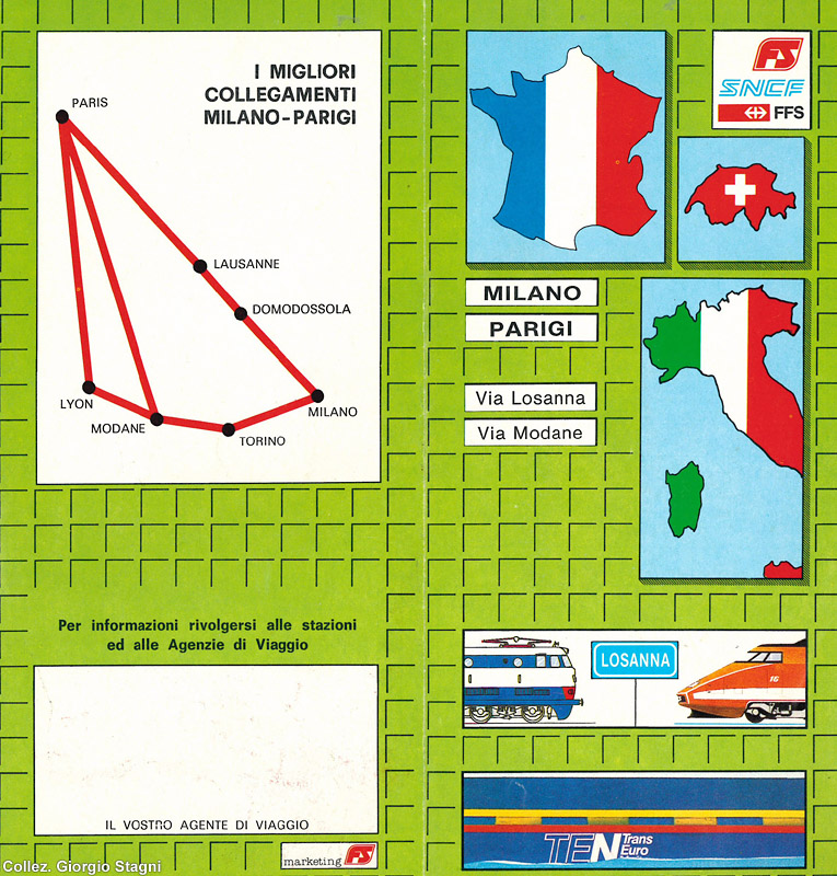 Relazioni TEE - Collegamenti Milano-Parigi (1986)