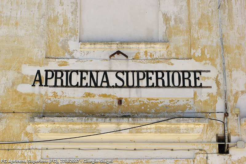 Ferrovie concesse - Apricena Sup.