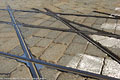 Geometrie di rotaie tranviarie - Via Petrella.