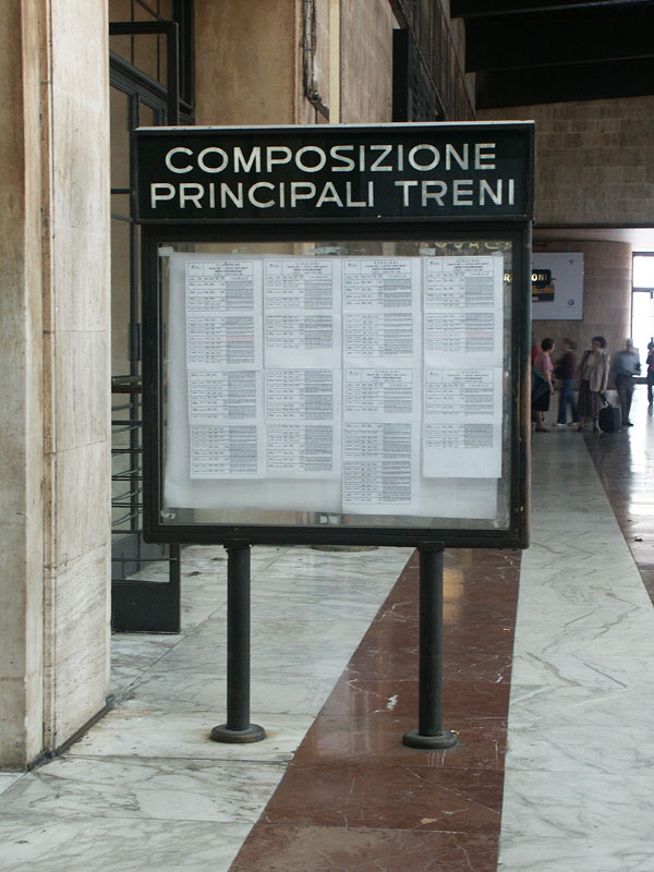 Florence Santa Maria Novella - Composition of Main Trains