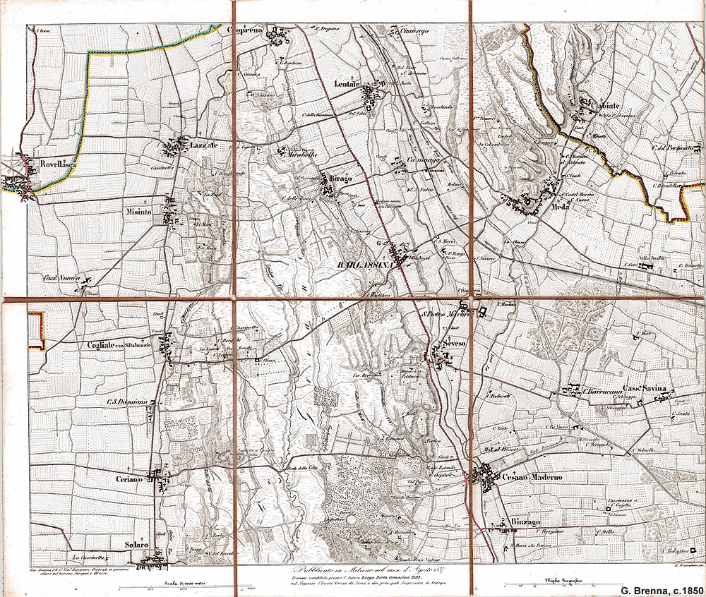 Carte di Giovanni Brenna, 1850 - Foglio Barlassina.