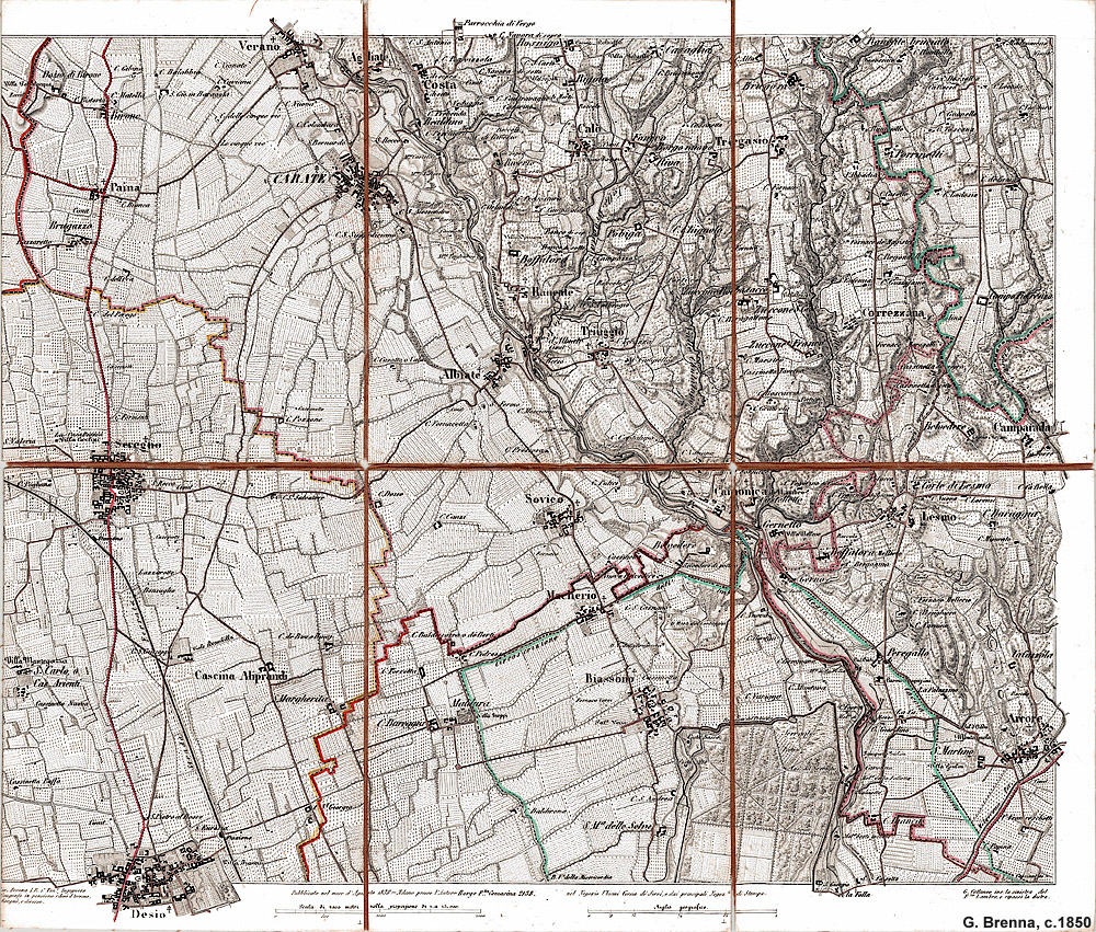 Carte di Giovanni Brenna, 1850 - Foglio  Carate.