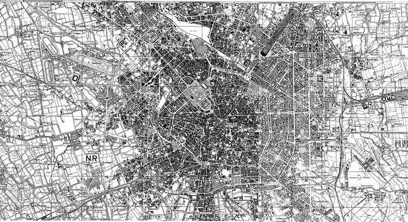 Milano - Milano (fogli: ovest, est) - IGM, 1:25.000, 1950.