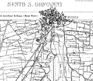 Milano - Monza - IGM, 1:25.000, 1888.