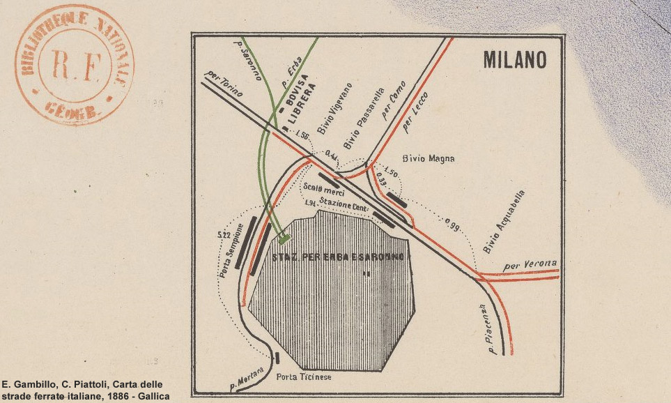 Altre carte ferroviarie 1886-96 - 1886 - Carta delle strade ferrate italiane
