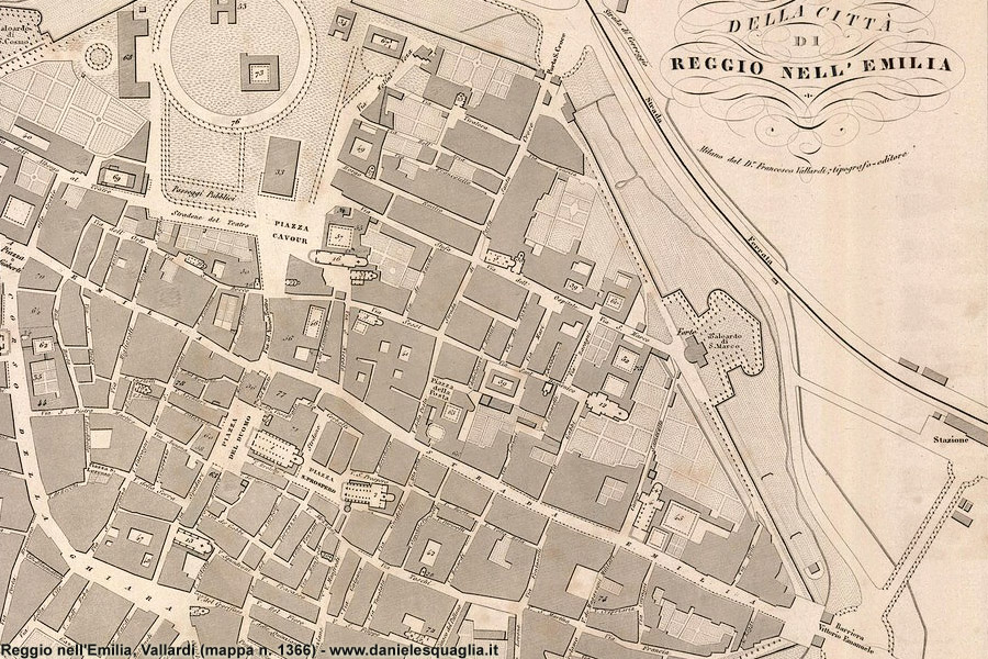 Mappe Vallardi 1870 - Reggio nell'Emilia.