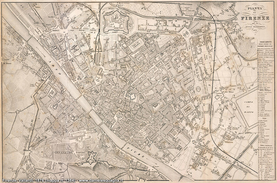 Mappe Vallardi 1870 - Firenze (grande)