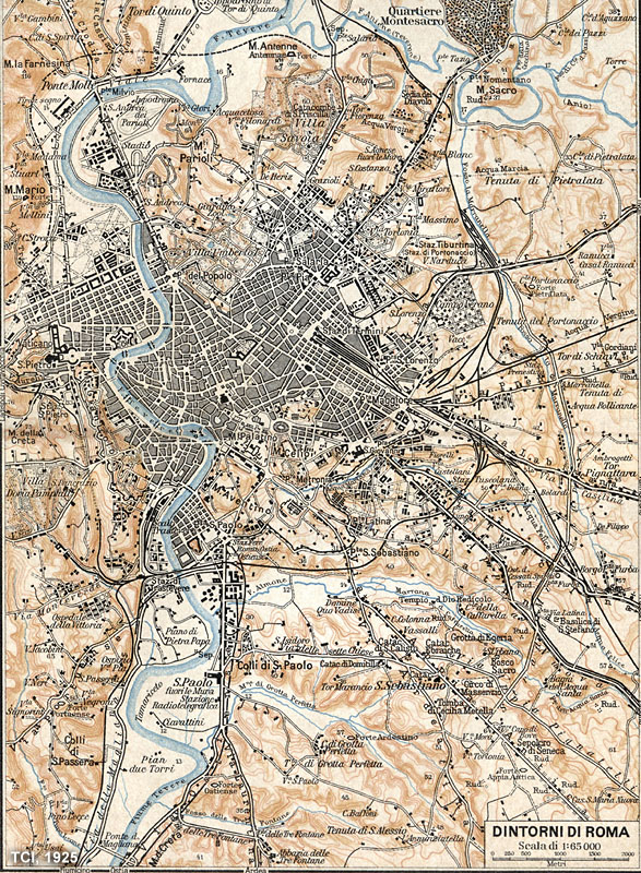 Citt italiane, anni '20 - Roma - TCI, 1925.
