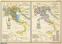 Atlante Storico Vallardi (1951) - L'Italia alla pace di Aquisgrana - L'Italia nell'et napoleonica 1810