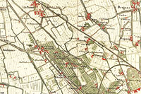 Carta manovra dei dintorni di Milano - Villapizzone, Bullona, Simonetta.
