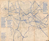 Roma 1925 - Percorsi tranviari.