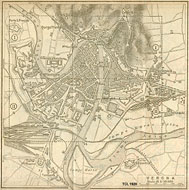 Citt italiane, anni '20 - Verona (vista d'insieme) - TCI, Guida d'Italia, 1920.