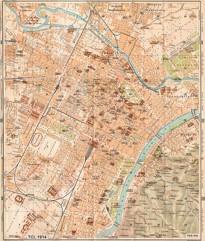 Torino - Torino - TCI, Guida d'Italia, 1914.